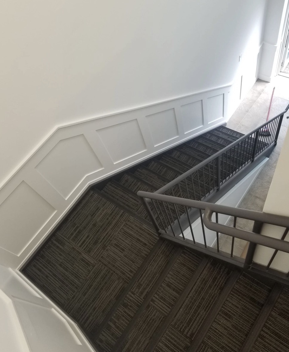 Stair and flooring installation detail